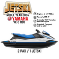 🚤Jetski Half Day Tour / 4 Hours / 1100CC YAMAHA 2024 - 2 People